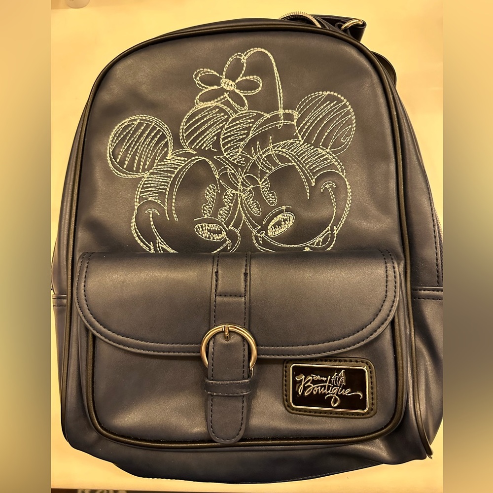 Ladies Disney Boutique Mickey Minnie Navy Backpack